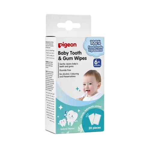 Pigeon Natural Baby Tooth & Gum 6+ Wipes 20S thumbnail 1