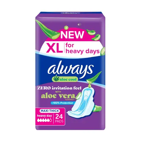 Always Maxi Thick Xl Aloe Cool Sanitary Pads 24s thumbnail 1