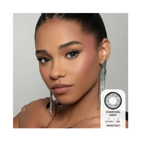 Amara Monthly Color Contact Lens-Charcoal Gray thumbnail 2