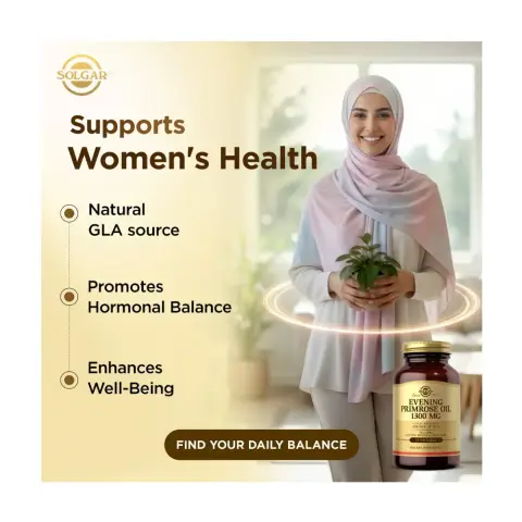 Solgar Evening Primrose Oil 1300mg Softgel Capsules – 60 Capsules thumbnail 3
