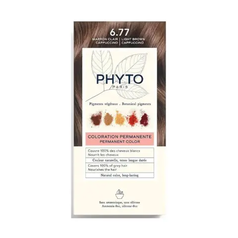 Phyto Hair Color 6.77 Light Brown Cappuccino Hair Color