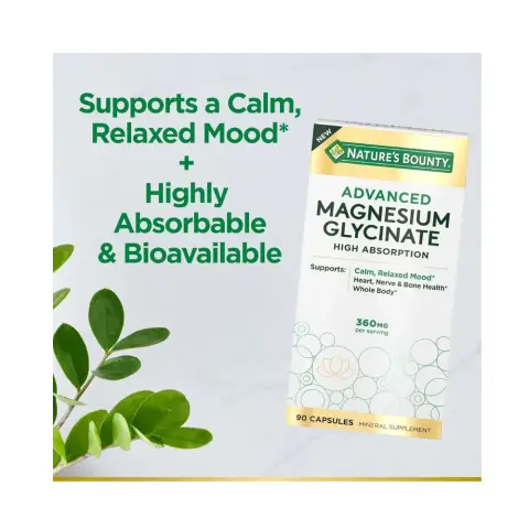 Nature's Bounty Advance Magnesium Glycinate 360mg Capsules 90s thumbnail 3