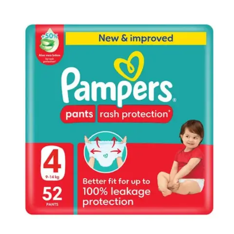 Pampers Pants Size 4 Rash Protection 52 Diapers thumbnail 1