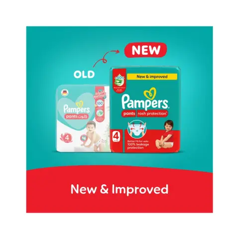 Pampers Pants Size 4 Rash Protection 52 Diapers thumbnail 2