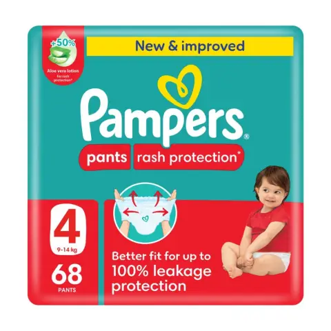 Pampers Pants Size 4 Rash Protection Baby Diapers 68s thumbnail 1