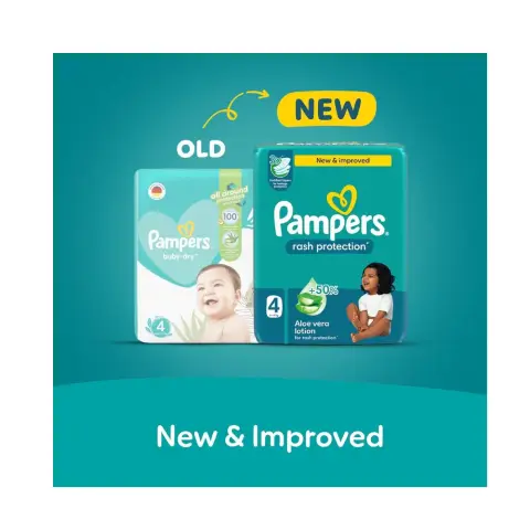 Pampers Rash Protection, Size 4, 9-14 kg, Carry Pack, 16 Diapers thumbnail 2