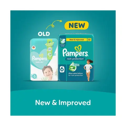 Pampers Rash Protection Size 6, 13+kg Baby Diapers, Pack of 10's thumbnail 3