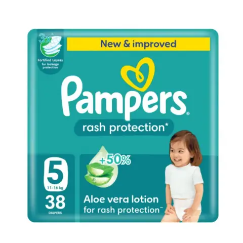 Pampers Rash Protection Size 5, 11-16kg Baby Diapers, Pack of 38's thumbnail 1