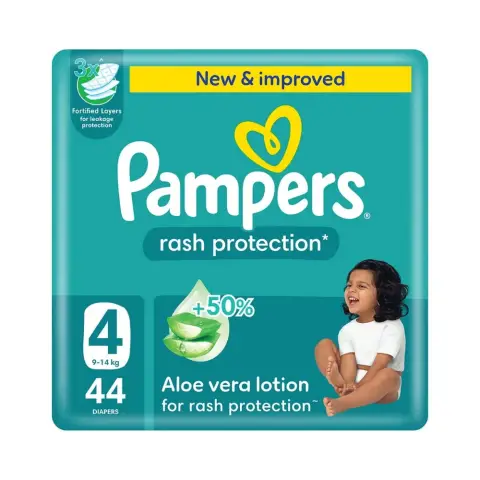 Pampers Rash Protection Size 4, 9-14kg Baby Diapers, Pack of 44's thumbnail 1