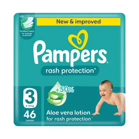Pampers Rash Protection Size 3, 6-10kg Baby Diapers, Pack of 46's thumbnail 1