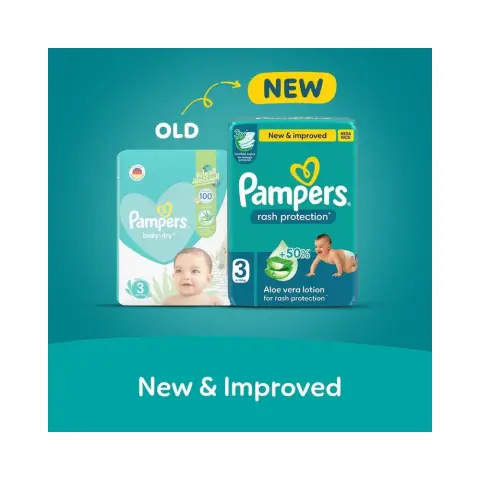 Pampers Rash Protection Size 3, 6-10kg Baby Diapers, Pack of 46's thumbnail 2