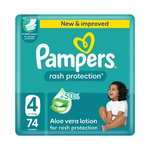 Pampers Size 4 Rash Protection 74 Diapers thumbnail 1