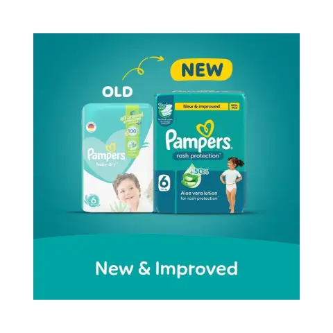Pampers Rash Protection Size 6, 13+kg Baby Diapers, Pack of 46's thumbnail 2