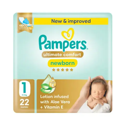 Pampers Ultimate Comfort New Born Size 1 22 Diapers thumbnail 1