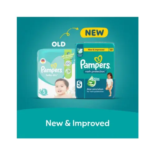 Pampers Rash Protection Size 5, 11-16kg Baby Diapers, Pack of 14's thumbnail 2
