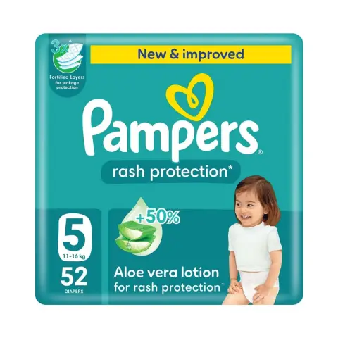 Pampers Rash Protection Size 5, 11-16kg Baby Diapers, Pack of 52's thumbnail 1