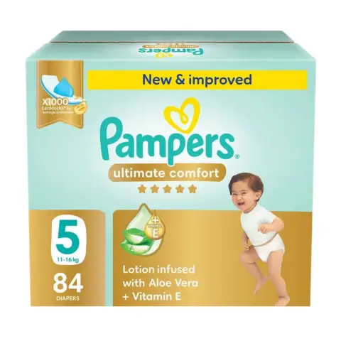 Pampers Ultimate Comfort Size 5, 11-16kg Baby Diapers, Pack of 84's thumbnail 1