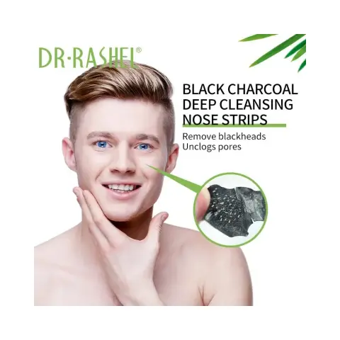 Dr. Rashel Black Charcoal Men Nose Strips 6s thumbnail 2