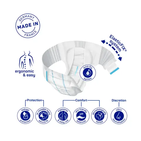 Molicare Premium Elastic Adult Diaper, Slip diapers for adult incontinence, Unisex, Extra Large, 6 Drops, 14pcs/pack thumbnail 3