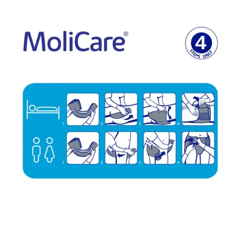 Molicare Premium Elastic Adult Diaper, Slip diapers for adult incontinence, Unisex, Extra Large, 6 Drops, 14pcs/pack thumbnail 4