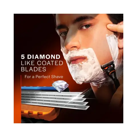 Gillette Fusion 5 Men's Razor With Microfin Skin Guard For Perfect Shave & Perfect Beard Shape, 1 Count thumbnail 2