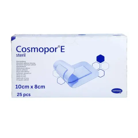 Hartmann Cosmopor E Sterile Adhesive Wound Dressings 10cm x 8cm 25s thumbnail 1