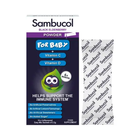 Sambucol Baby+ Vitamin C & Vitamin D Sachets 14s thumbnail 1