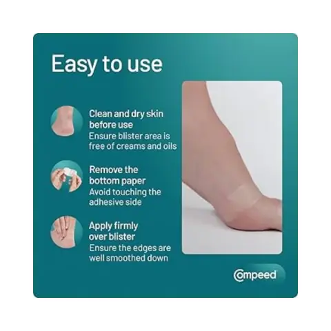 Compeed Small Size Blister Plasters, Hydrocolloid Plasters, Foot Treatment, Heal fast 6s thumbnail 2