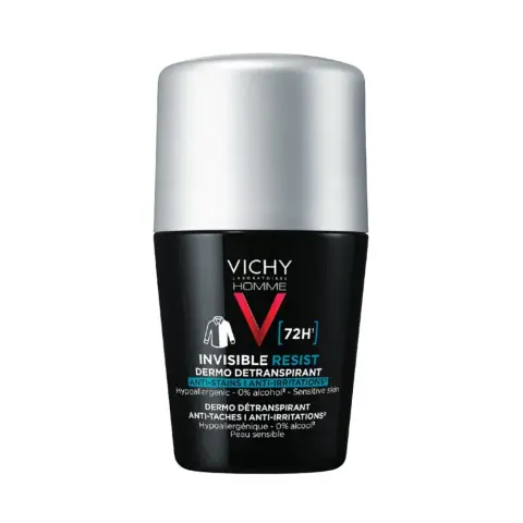 Vichy Homme Invisible Resist 72H Dermo-Detox Roll-On 50mL thumbnail 1