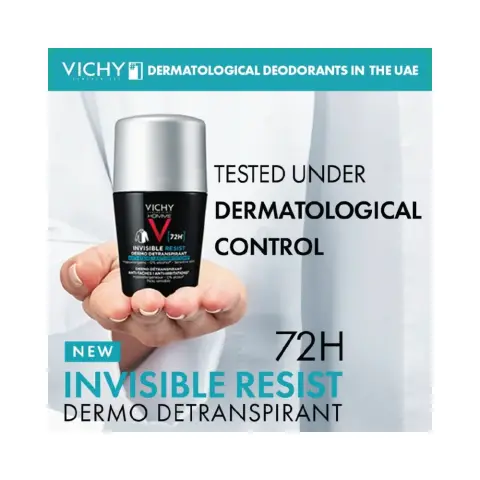 Vichy Homme Invisible Resist 72H Dermo-Detox Roll-On 50mL thumbnail 2