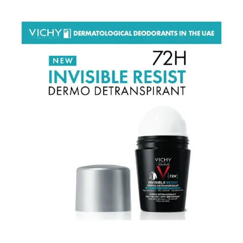 Vichy Homme Invisible Resist 72H Dermo-Detox Roll-On 50mL thumbnail 3