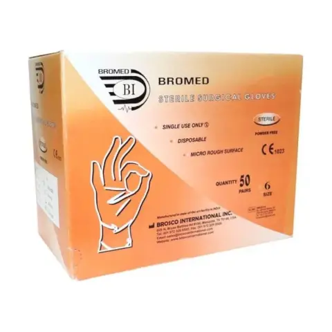 Bromed Sterile Surgical Powdered Gloves 6.0 1S thumbnail 1