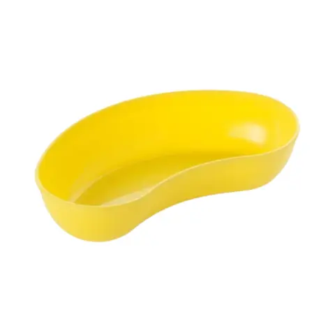 Plastic Disposable Yellow Kidney Dish 1s thumbnail 1