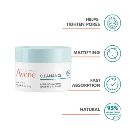Avene Cleanance Mattifying Aqua-Gel 50mL thumbnail 2