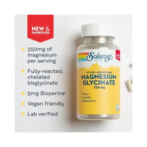 Solaray Magnesium Glycinate 350Mg Capsule 120S thumbnail 2