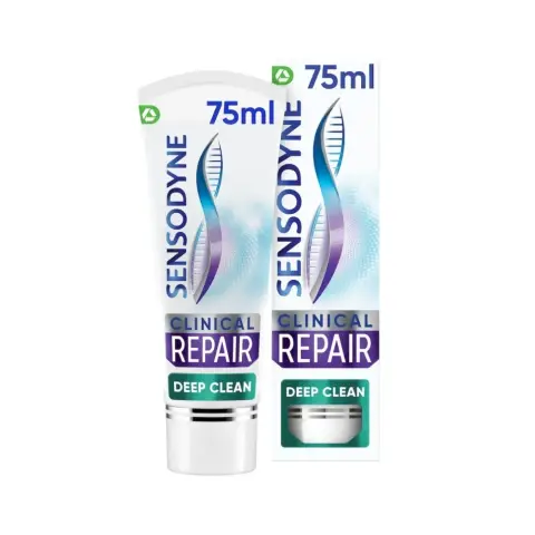 Sensodyne Clinical Repair Deep Clean Tooth Paste 75mL thumbnail 1