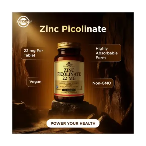 Solgar Zinc Picolinate 22mg Tablets – 100 Tablets thumbnail 3