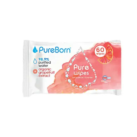 Pureborn Wipes Grapefruit 60S thumbnail 1