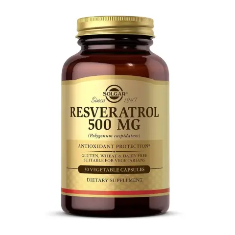 Solgar Resveratrol 500mg Vegetable Capsules – 30 Capsules thumbnail 1