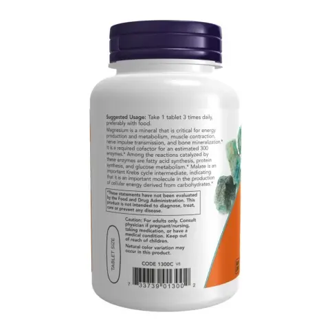 Now Magnesium Malate 1000Mg / 180 Tablet thumbnail 3
