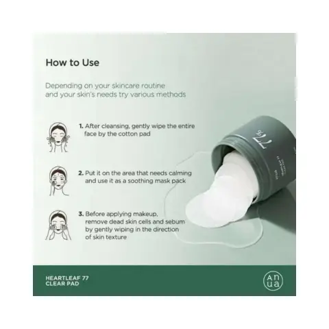 Anua 77% Heartleaf 77 Clear Pad 160mL thumbnail 3