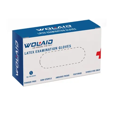 WOLAID LATex EXAMINATION GLOVES POWder FREE SMALL 100S