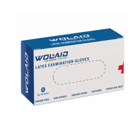 Wolaid Latex Examination Gloves Pow Free Medium 100S thumbnail 1