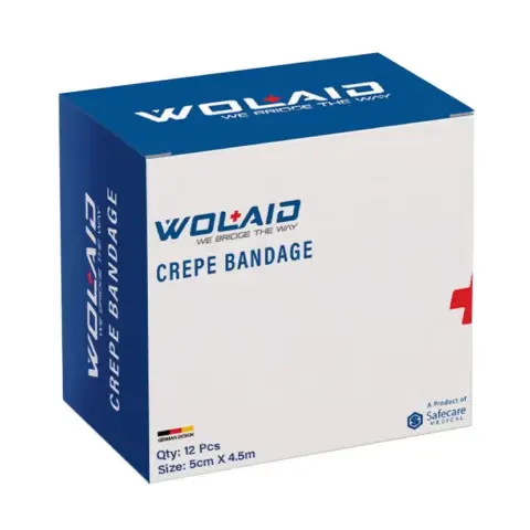 Wolaid Crepe Bandage 5Cm X4.5M - 12S thumbnail 1