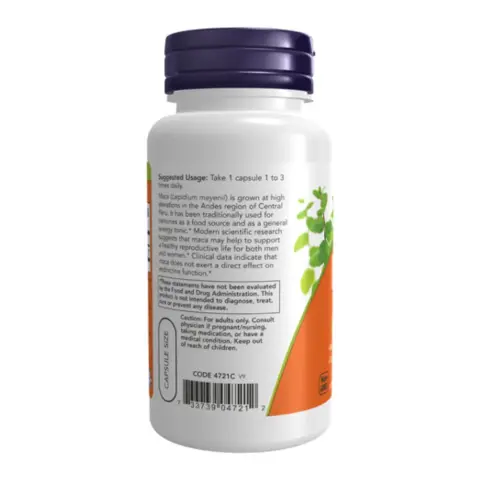 Now Maca 500 Mg Veg Capsules 100'S thumbnail 3