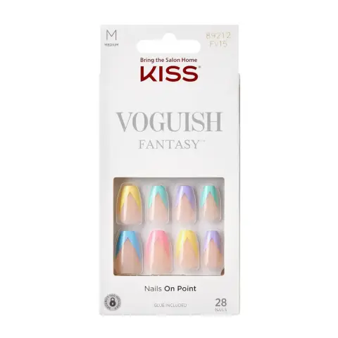 Kiss Voguish Fantasy Nails Medium Length Fv15C thumbnail 1