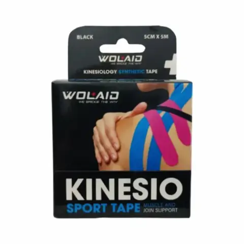 Wolaid Kinesiology Tap 5Cm—5M Black thumbnail 1