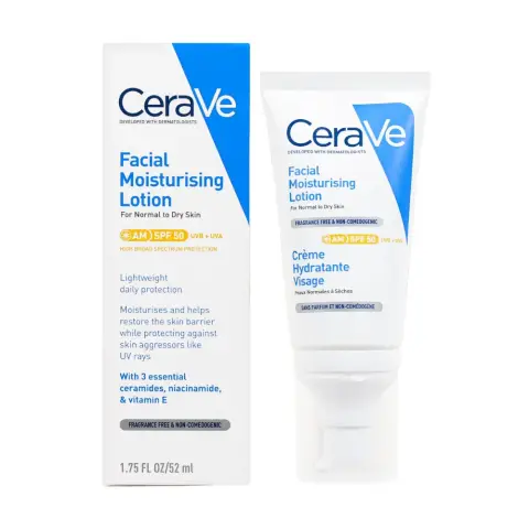 Cerave Am Spf50 Facial Moisturising Lotion 52Ml  thumbnail 1