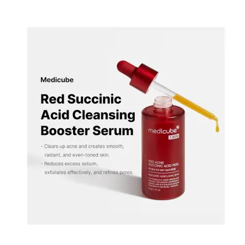 Medicube 21% Acid Wash-off Exfoliant (AHA+BHA+Succinic Acid) Red Line's 1 minute peeling solution for Acne-prone skin, Non-irritating but effective, Korean Skincare 40g thumbnail 2