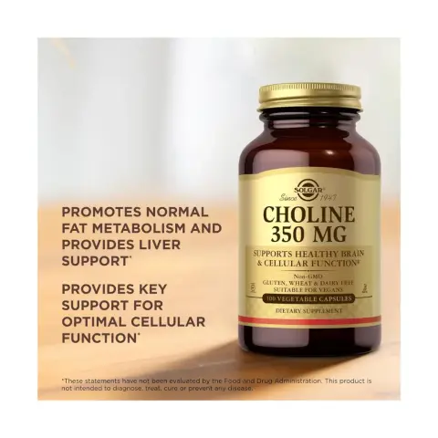Solgar Choline 350mg Capsules – 100 Capsules thumbnail 3
